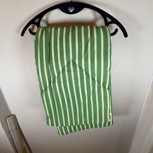 Maeve Emerald and White Striped Throw